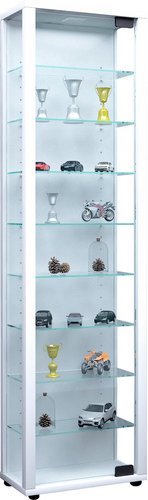 VCM Vitrine »Edana Maxi«, inkl. LED-Beleuchtung, BxH: 33 x 113 cm, Holzwerkstoff/Glas - weiss