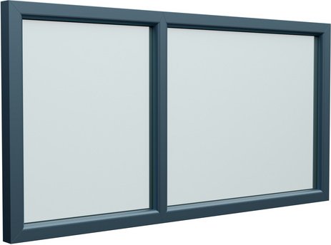 Josef Meeth Fenster und Türen Energiespar-Fenster »76/3 «, 150 x 145 cm (BxH), Dreh-Kipp/Dreh-Kipp - silberfarben