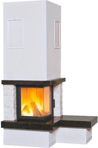 HARK Kaminbausatz »Nebraska«, weiß, Marmor, 5 kW - weiss