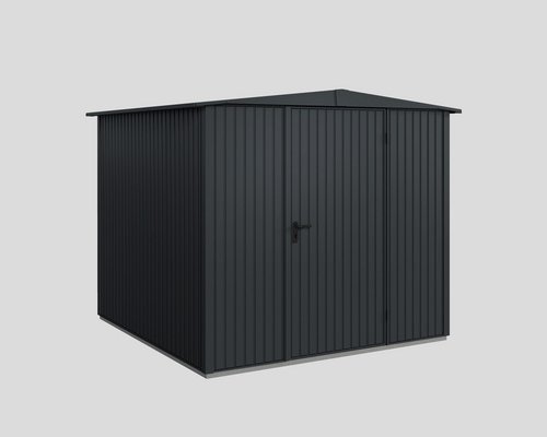 Thumbnail - Ecostar Gerätehaus »Trend-S«, Metall, BxHxT: 238 x 216 x 238 cm (Außenmaße inkl. Dachüberstand) - grau