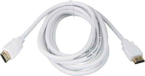 SCHWAIGER HDMI-Kabel, BASIC, 3 m, Weiß - weiss