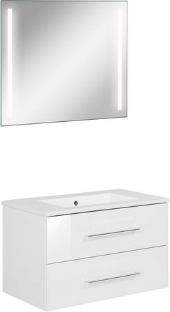 FACKELMANN Waschplatz-Set »B.PERFEKT«, 80cm SPS Weiß - weiss