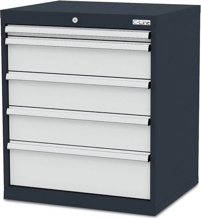 Simplaflex Schubladenschrank, BxHxT: 70 x 82 x 57,5 cm - grau