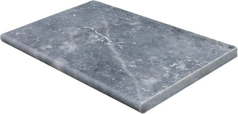 WOHNRAUSCH Beckenrandsteine »Pandora Blue«, LxBxH: 61 x 40,6 x 3 cm, Kalkstein, grau/blau, Rundstab - grau | blau