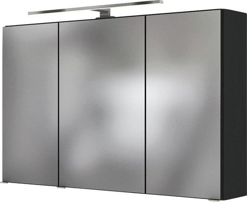 HELD MÖBEL Spiegelschrank »Florida«, 3-türig, LED, BxH: 120 x 64 cm - grau