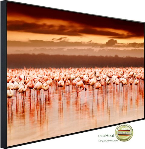 Thumbnail - papermoon Infrarotheizung »EcoHeat - Afrikanische Flamingos«, Matt-Effekt - bunt