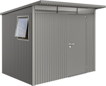 BIOHORT Gerätehaus »AvantGarde«, BxHxT: 260 x 218 x 220 cm (Aufstellmaße), Stahl - grau