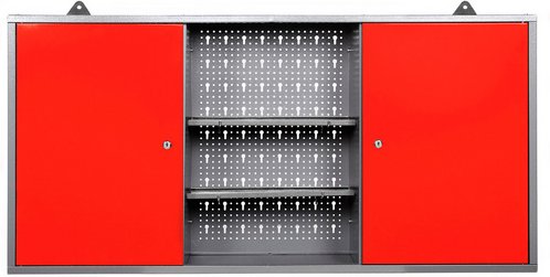 Ondis24 Werkzeugschrank, HxB: 60x120 cm, rot-grau