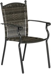 MERXX Stapelsessel »Roma«, BxHxT: 57 x 91.5 x 57 cm, Aluminium/Kunststoffgeflecht - grau