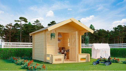 LASITA MAJA Kinderspielhaus »Pinoccio«, BxHxT: 219 x 188 x 270 cm, naturbelassen - braun