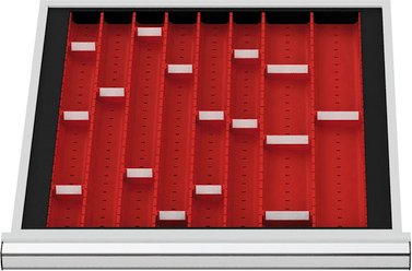 Simplaflex Muldenplatten, BxT: 500 x 450 mm, Kunststoff - rot