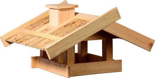 DOBAR Vogelhaus »Trollanes«, mit Schilfdach, für Ständer - braun