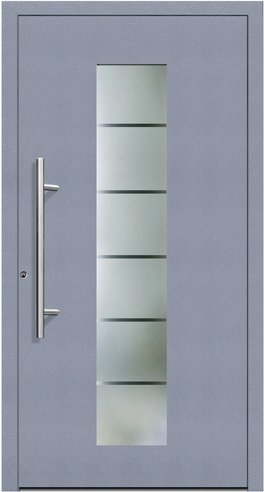 KNOCK Flügelüberdeckende Kunstoff-Haustür »Terra«, grau