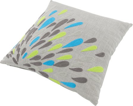 DOPPLER Zierkissen, BxL: 45 x 45 cm, grau/blau/grün