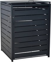 MERXX Mülltonnenbox, BxHxT: 76 x 128 x 76 cm, Aluminium/Stahl - grau