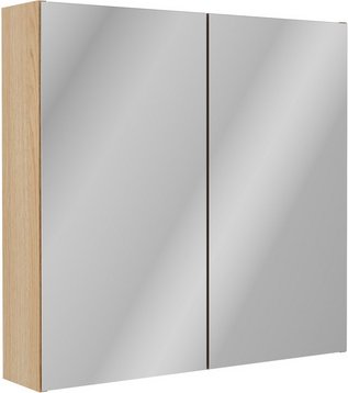 FACKELMANN Spiegelschrank »Compact Line«, BxHxT: 700 x 680 x 156 mm, Lindberg-Eiche - braun