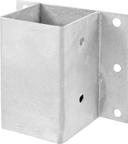 CONNEX Anschraubhülsen, Stahl, BxL: 180 x 150 mm - silberfarben