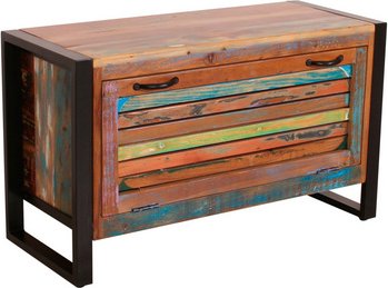 Thumbnail - SIT Schuhschrank »FIUME«, Altholz/Metall, 1-türig - bunt