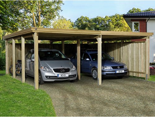 Thumbnail - WEKA Carport, holzfarben - braun