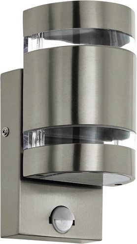 CASAYA LED-Außenwandleuchte »SanFratello«, 2x 3W, 620 lm, 3000 k, klar rund, (HxL): 21 x 10,5 cm - silberfarben