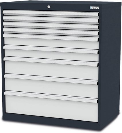 Thumbnail - Simplaflex Schubladenschrank, BxHxT: 90 x 102 x 57,5 cm - grau