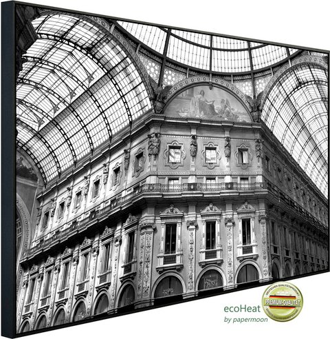 papermoon Infrarotheizung »EcoHeat - Gebäude Schwarz + Weiss«, Matt-Effekt - bunt