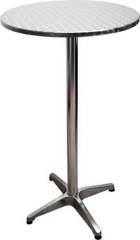 GARDEN PLEASURE Stehtisch »Bistro«, mit Kunststoff-Tischplatte, Ø x H: 60 x 110 cm - silberfarben