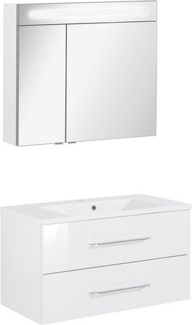 FACKELMANN Waschplatz-Set »B.CLEVER«, 90cm SPS Weiß - weiss