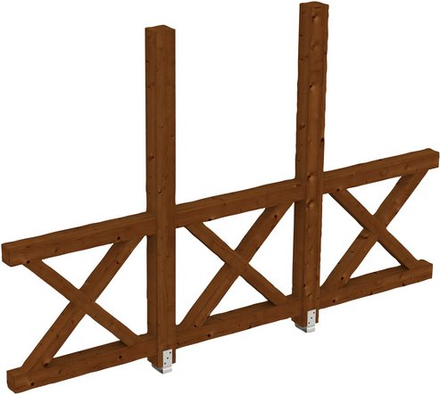 SKANHOLZ Seitenwand, B x H: 78,5 x 210 cm, Holz, Farbe: nussbaum