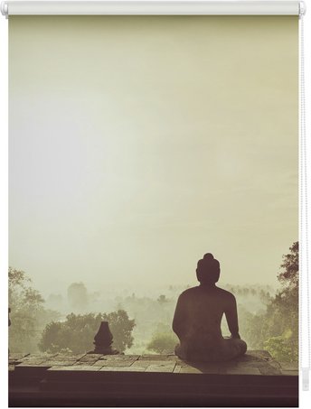 Thumbnail - Lichtblick Rollo, Klemmfix, 100x150 cm, Tempel Borobudur, orange