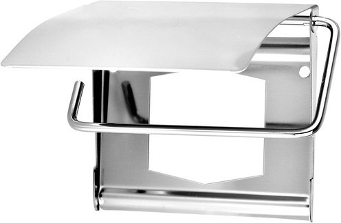 WELLWATER Toilettenpapierhalter, Eisen, glatt, verchromt - silberfarben