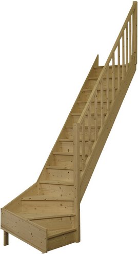 Thumbnail - DOLLE Wangentreppe »Paris«, bis 318 cm Raumhöhe - braun