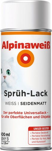 ALPINA Sprühlack, 400 ml, für ca. 1,5 m², weiß, seidenmatt - weiss