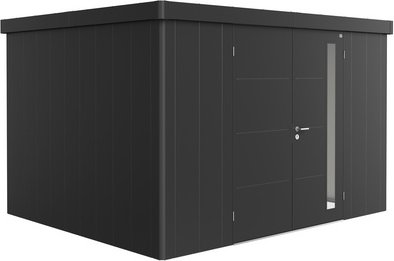 Thumbnail - BIOHORT Gerätehaus »Neo«, Stahl, BxHxT: 348 x 222 x 292 cm (Außenmaße inkl. Dachüberstand) - grau