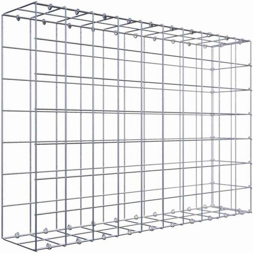 Gabiona Gabione, silbergrau, Maschenweite 10 cm x 10 cm, C-Ring - silberfarben