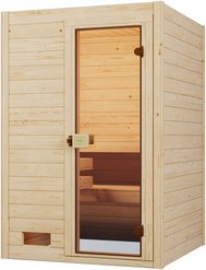 WEKA Massivholzsauna »VALIDA 1«, 4 Personen, inkl. 3,6 kW Ofen mit integrierter Steuerung - braun