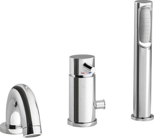 OTTOFOND Wannenrandarmatur »S3000«, Messing, glänzend, ½" - silberfarben