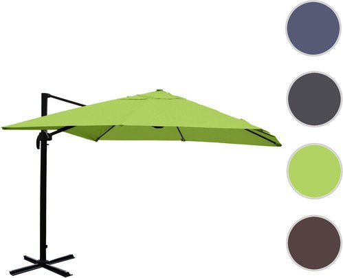 MVG Ampelschirm »MVG-A96«, 3x3m (Ø4,24m) Alu/Stahl 23kg - gruen