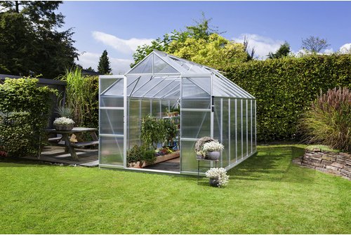 VITAVIA Gewächshaus »Uranus 11500«, 11,5 m², Kunststoff/Aluminium, winterfest - silberfarben