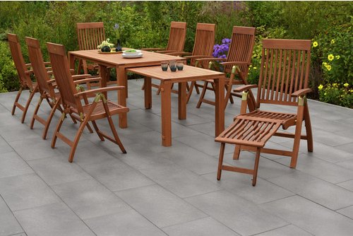 MERXX Gartenmöbelset »Comodoro«, 8 Sitzplätze, Eukalyptusholz - beige