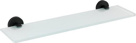 WENKO Regal, Edelstahl/Glas, silberfarben/transparent milchig