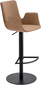 Mayer Sitzmöbel Barhocker »1227«, Breite: 53 cm, höhenverstellbar, Mikrofaser, braun