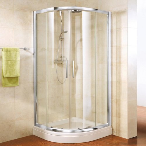 SCHULTE Runddusche »Kristall Trend«, Radius: 55 cm, B x H x T: 80 x 185 x 80 cm - transparent