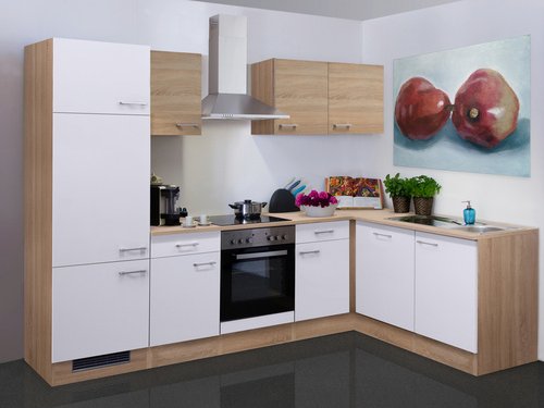 Flex-Well Winkelküche »Samoa«, mit E-Geräten, Gesamtbreite: 280 cm - weiss