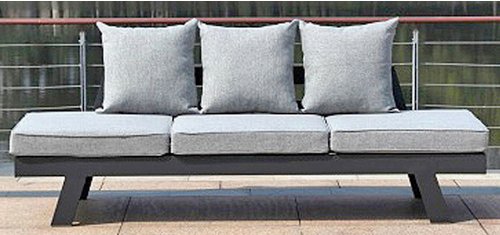 GARDEN PLEASURE Gartensofa »Donna«, Breite: 216,5 cm, grau/anthrazit