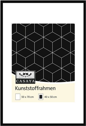 CASAYA Bilderrahmen, CASAYA Kunststoffrahmen, Schwarz, 50x70 cm