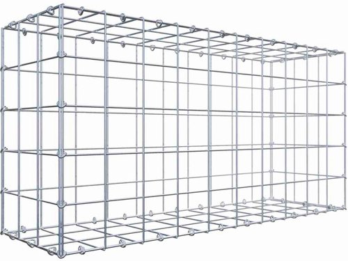 Gabiona Gabione, silbergrau, Maschenweite 10 cm x 10 cm, C-Ring - silberfarben