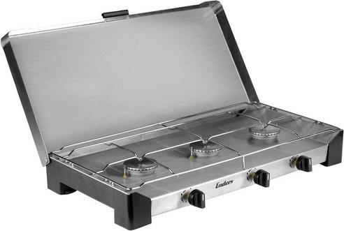 ENDERS Camping-Kocher »Brisbane«, 3 Brenner, edelstahlfarben, Edelstahl - silberfarben