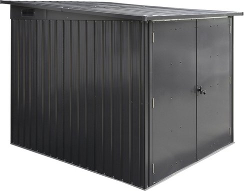 FLORAWORLD Fahrradgarage, 163 x 163 x 204 cm (BxHxT), 4.800 Liter - grau