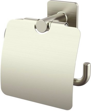 LENZ Toilettenpapierhalter »VENT«, Nickel-matt, Montageart: Kleben oder Bohren - silberfarben